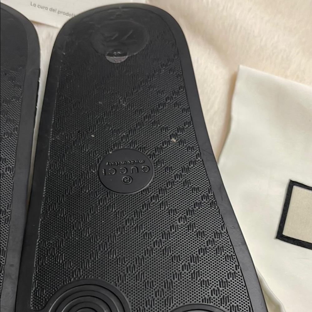 Gucci Black Slide Sandals - Picture 2 of 6